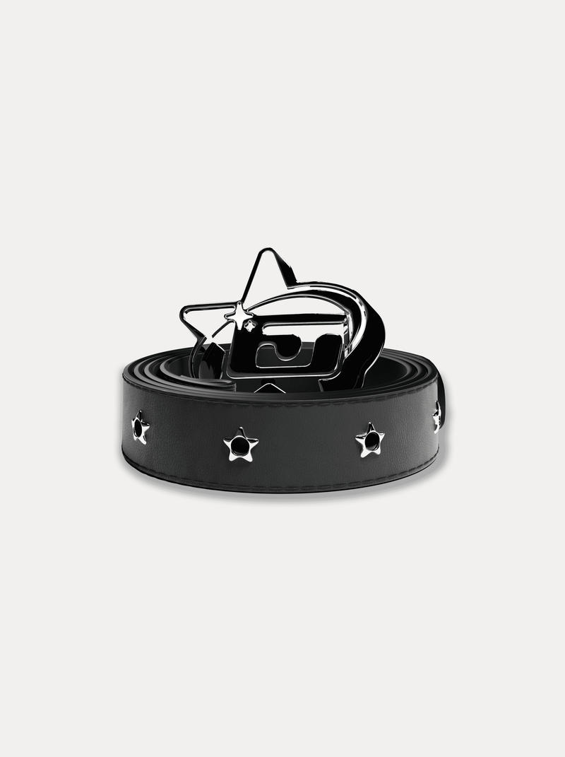 Exosphere Belt, coiled, with sculptural metal buckle