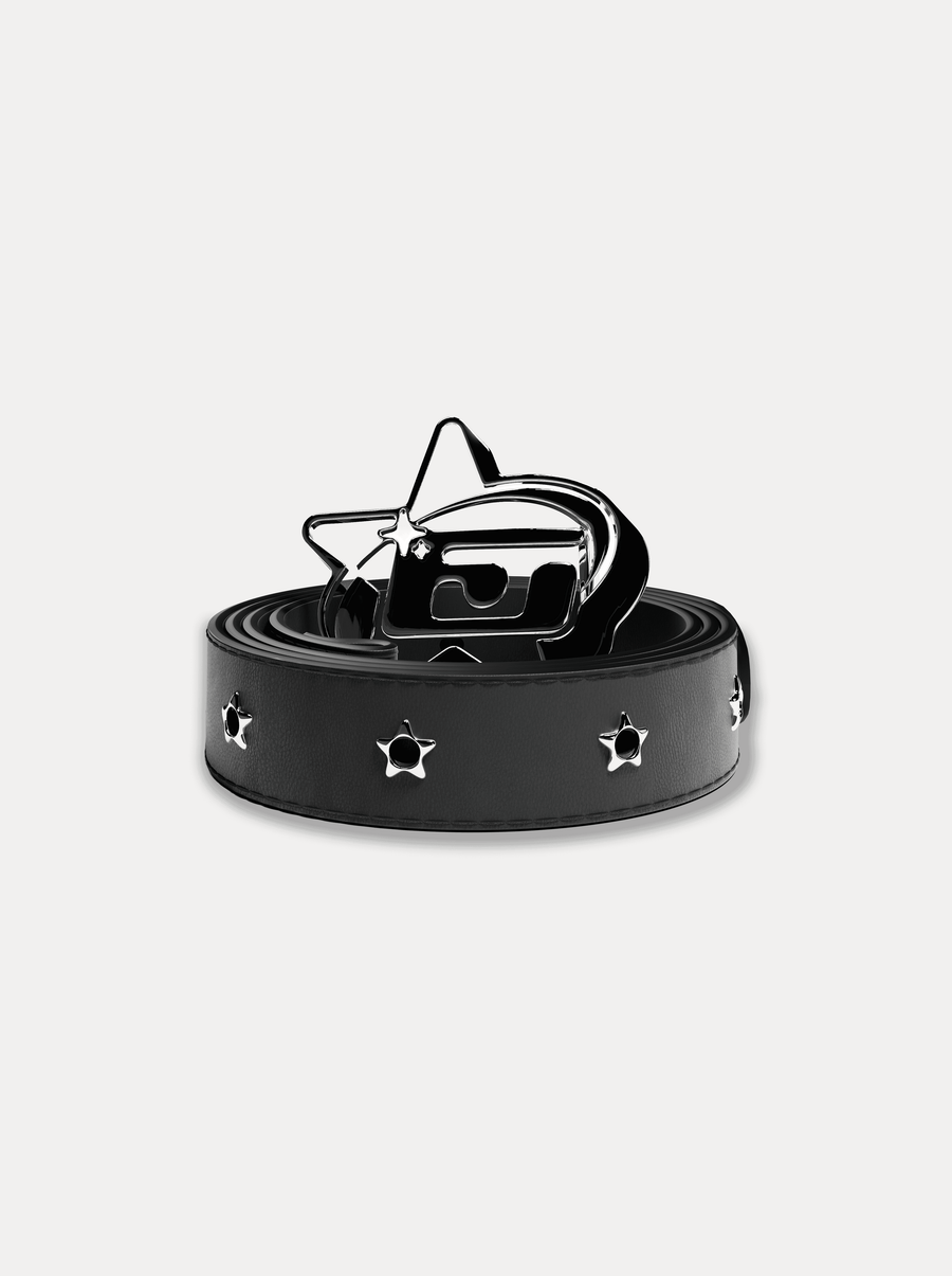 Exosphere Belt, coiled, with sculptural metal buckle