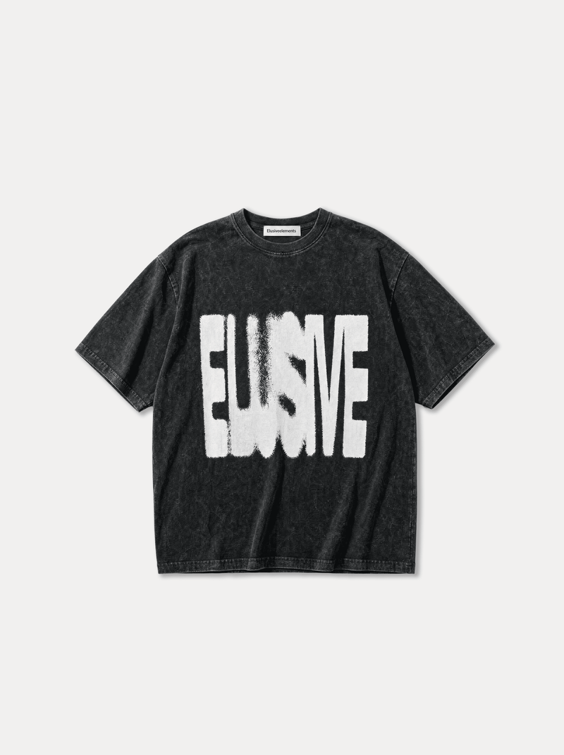 Elusive Stamp Tee, front view with chest print